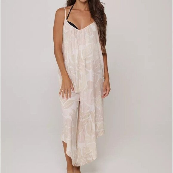 J Valdi Other - J Valdi Swim One-piece Sleeveless Pocket Jumpsuit Swimwear Cover-up Malibu XL